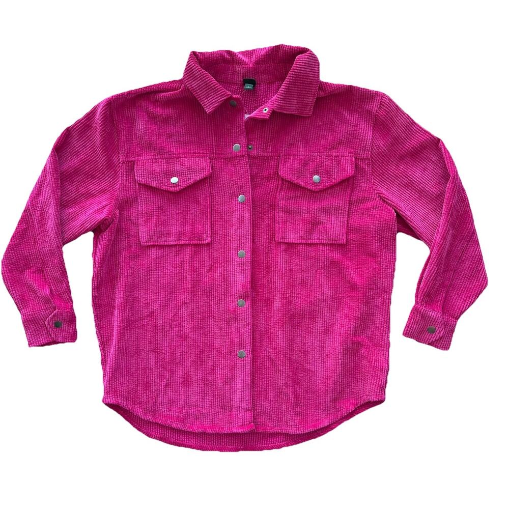 Wild Fable NWT Size Small Corduroy Pink Jacket Snap Button Down